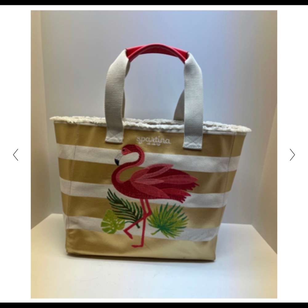 Beautiful Spartina 449 Flamingo striped tote